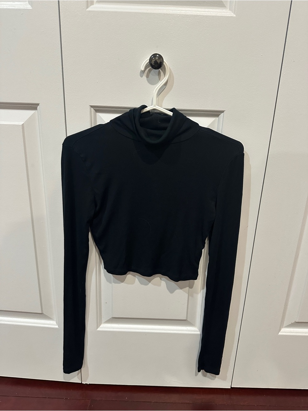 Sunday best Black Long-Sleeve Top with Turtleneck